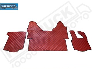 DAF XF 105 AUTOMATIC 2012-2013 TRUCK ECO LEATHER FLOOR SET-RED
