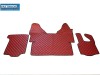 DAF XF 105 AUTOMATIC 2012-2013 TRUCK ECO LEATHER FLOOR SET-RED