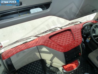 DAF XF 105-TRUCK ECO LEATHER DASH MAT-RED
