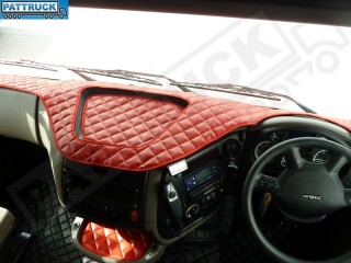 DAF XF 105-TRUCK ECO LEATHER DASH MAT-RED