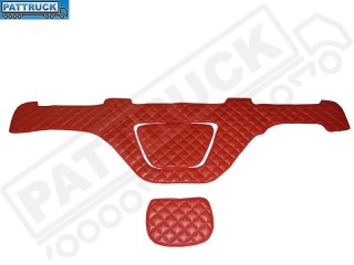 DAF XF 105-TRUCK ECO LEATHER DASH MAT-RED
