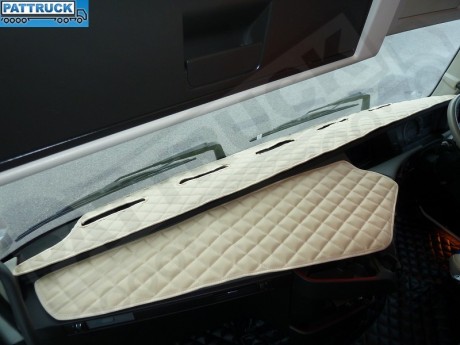 VOLVO FH4 2013-2016-TRUCK ECO LEATHER DASH MAT-BEIGE