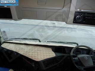 VOLVO FH4 2013-2016-TRUCK ECO LEATHER DASH MAT-BEIGE