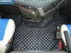 TRUCK ECO LEATHER FLOOR SET-BLACK, COMPATIBLE WITH VOLVO FH 2013+AUTOMATIC-FOLDING PASSENGER SEAT
