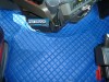 TRUCK ECO LEATHER FLOOR SET-BLUE, COMPATIBLE WITH VOLVO FH4 2013+AUTOMATIC-FOLDING PASSENGER SEAT