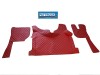 TRUCK ECO LEATHER FLOOR SET-RED ,COMPATIBLE WITH VOLVO FH 2013+AUTOMATIC-FOLDING PASSENGER SEAT