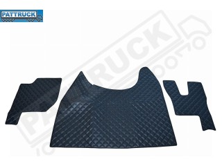 TRUCK ECO LEATHER FLOOR SET-BLACK FIT RENAULT T RANGE WITH ENGINE HUMP