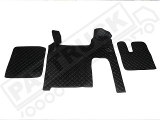 TRUCK ECO LEATHER FLOOR SET-BLACK -Suitable for  MAN TGX TILL 67 PLATE