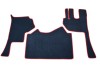 VELOUR FLOOR MATS SET-BLACK WITH RED TRIM  FIT MERCEDES ACTROS MP4 BIG,GIGA SPACE