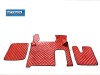 TRUCK ECO LEATHER FLOOR SET-RED - Suitable for  MAN TGX TILL 67 PLATE