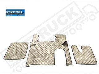 TRUCK ECO LEATHER FLOOR SET-BEIGE - Suitable for  MAN TGX TILL 67 PLATE
