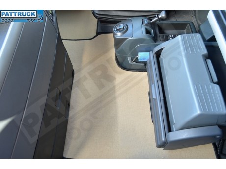 VELOUR FLOOR MATS SET-BEIGE WITH BLACK TRIM FIT MAN TGX