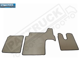 VELOUR FLOOR MATS SET-BEIGE WITH BLACK TRIM FIT MAN TGX