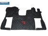 SCANIA S New Generation  [ 2017+ ]  TWIN AIR SEATS ECO LEATHER FLOOR SET-BLACK