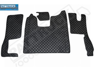 SCANIA S New Generation  [ 2017+ ]  TWIN AIR SEATS ECO LEATHER FLOOR SET-BLACK
