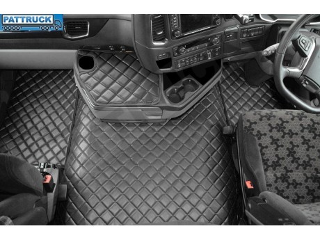 SCANIA S New Generation  [ 2017+ ]  TWIN AIR SEATS ECO LEATHER FLOOR SET-BLACK
