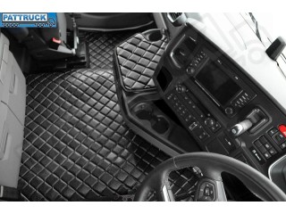 SCANIA S New Generation  [ 2017+ ]  TWIN AIR SEATS ECO LEATHER FLOOR SET-BLACK