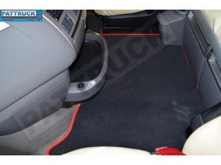 DAF XF 106 -VELOUR FLOOR MATS SET-BLACK WITH RED TRIM