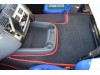 -VELOUR FLOOR MATS SET-BLACK WITH RED TRIM