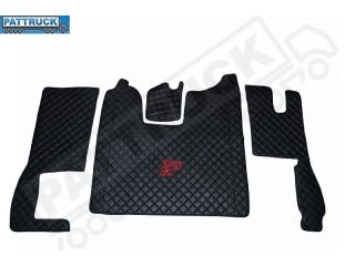SCANIA R New Generation  [ 2017+ ]  FOLDING PASSENGER SEAT- ECO LEATHER FLOOR SET-BLACK