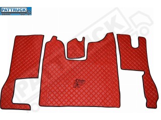 SCANIA R New Generation  [ 2017+ ]  FOLDING PASSENGER SEAT- ECO LEATHER FLOOR SET-RED