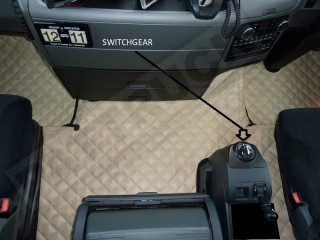 TRUCK ECO LEATHER FLOOR SET-BEIGE - Suitable for  MAN TGX TILL 67 PLATE
