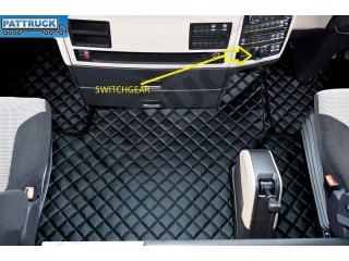 MAN TGX TRUCK ECO LEATHER FLOOR SET-BLACK - TILL 67 PLATE