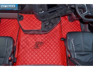 SCANIA R New Generation  [ 2017+ ]  FOLDING PASSENGER SEAT- ECO LEATHER FLOOR SET-RED