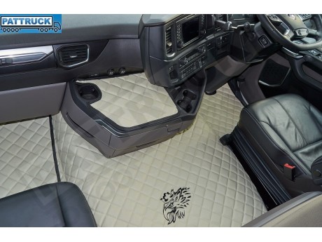 SCANIA R New Generation  [ 2017+ ]  FOLDING PASSENGER SEAT- ECO LEATHER FLOOR SET-BEIGE