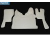 ECO LEATHER FLOOR MATS SET -BEIGE, COMPATIBLE WITH VOLVO FH 2013+AUTOMATIC-FOLDING PASSENGER SEAT