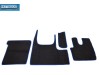 -VELOUR FLOOR MATS SET-BLACK WITH RED TRIM
