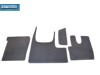 -VELOUR FLOOR MATS SET-BLACK WITH RED TRIM
