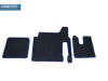VELOUR FLOOR MATS SET-BLACK WITH BLUE TRIM FIT MAN TGX- TILL 67 PLATE