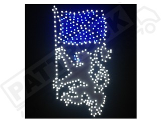 SCOTTISH RAMPANT LION TRUCK LED LOGO LIGHT BOARD FREE DIMMER
