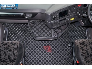SCANIA S New Generation  [ 2017+ ]  TWIN AIR SEATS ECO LEATHER FLOOR SET-BLACK