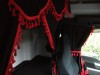 TARTAN TRUCK CURTAINS FULL SET ROYAL STEWARD LARGE &  RED STRINGS