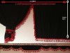 TARTAN TRUCK CURTAINS FULL SET ROYAL STEWARD LARGE &  RED STRINGS