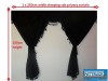 TRUCK CURTAINS FULL SET - BLACK WITH RED TASSELS  FIT  DAF SCANIA VOLVO MAN MERCEDES IVECO RENAULT