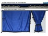 TRUCK CURTAINS FULL SET - BLUE WITH BLACK TASSELS  FIT  DAF SCANIA VOLVO MAN MERCEDES IVECO RENAULT