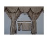 TRUCK CURTAINS FULL SET - BEIGE WITH BLUE TASSELS  FIT  DAF SCANIA VOLVO MAN MERCEDES IVECO RENAULT