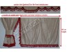 TRUCK CURTAINS FULL SET - BEIGE WITH BROWN TASSELS  FIT  DAF SCANIA VOLVO MAN MERCEDES IVECO RENAULT