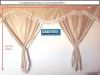 TRUCK CURTAINS FULL SET - BEIGE WITH RED TASSELS  FIT  DAF SCANIA VOLVO MAN MERCEDES IVECO RENAULT