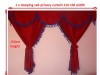 TRUCK CURTAINS FULL SET - RED WITH BLUE TASSELS  FIT  DAF SCANIA VOLVO MAN MERCEDES IVECO RENAULT