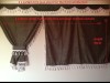 TRUCK CURTAINS FULL SET - GREY WITH WHITE TASSELS  FIT  DAF SCANIA VOLVO MAN MERCEDES IVECO RENAULT