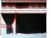 TRUCK CURTAINS FULL SET - GREY WITH BLACK TASSELS  FIT  DAF SCANIA VOLVO MAN MERCEDES IVECO RENAULT