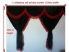 TRUCK CURTAINS FULL SET - GREY WITH BLACK TASSELS  FIT  DAF SCANIA VOLVO MAN MERCEDES IVECO RENAULT