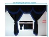 TRUCK CURTAINS FULL SET - BLACK WITH GOLD  STRINGS FIT  DAF SCANIA VOLVO MAN MERCEDES IVECO RENAULT