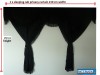 TRUCK CURTAINS FULL SET - BLACK WITH BLUE  STRINGS FIT  DAF SCANIA VOLVO MAN MERCEDES IVECO RENAULT
