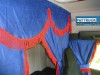 TRUCK CURTAINS FULL SET - BLACK WITH BLACK  STRINGS FIT  DAF SCANIA VOLVO MAN MERCEDES IVECO RENAULT