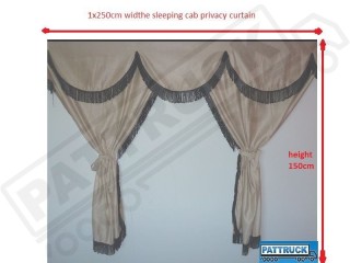 TRUCK CURTAINS FULL SET - BLUE WITH GOLD STRINGS FIT  DAF SCANIA VOLVO MAN MERCEDES IVECO RENAULT